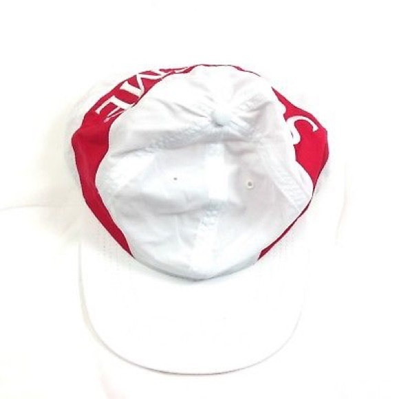 red and white supreme hat